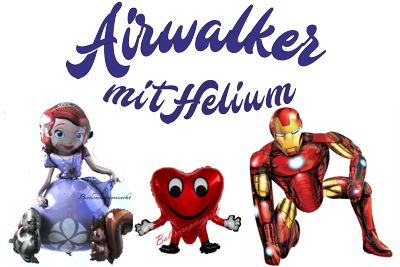 Airwalker Luftballons aus Folie mit Helium