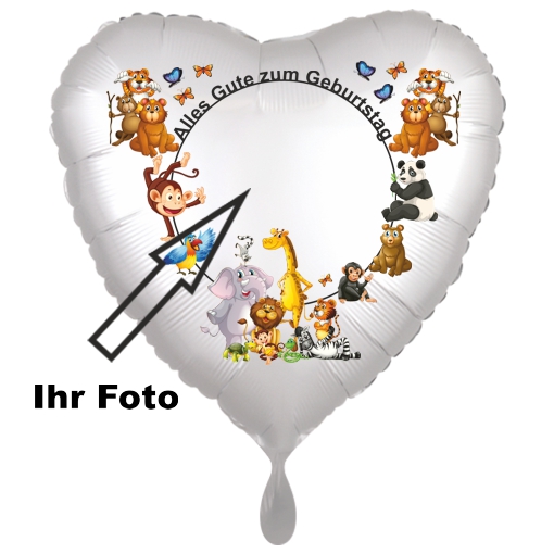 Zootiere Fotoballon Vorschau