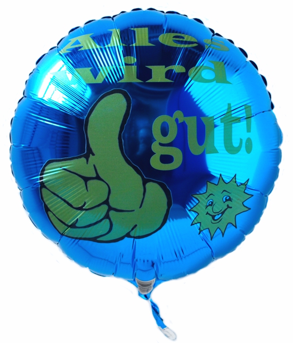 Alles wird gut Luftballon mit Ballongas Helium, Ballongrüße! Sag es mit Ballons!