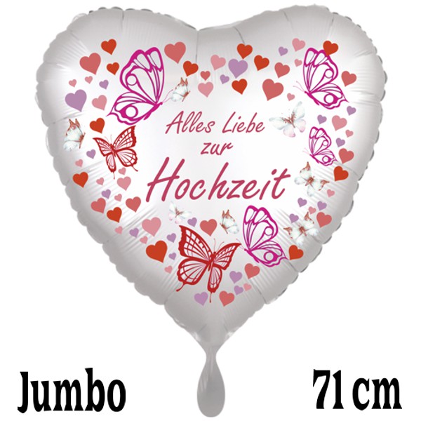 Folienballon-Jumbo-Alles-Liebe-zur-Hochzeit-Schmetterlinge-Geschenk-Luftballon-Hochzeit-Dekoration