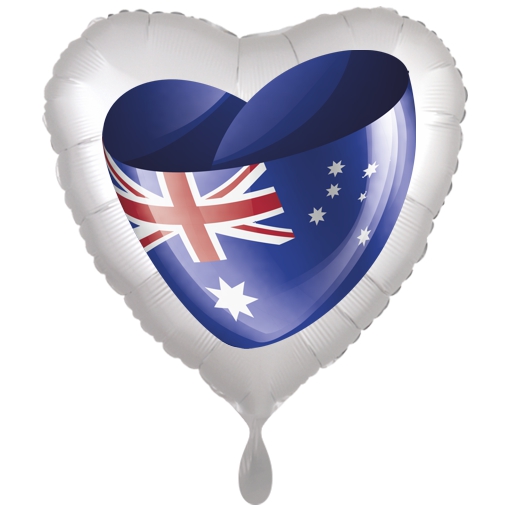 Australien Herzballon mit Ballongas