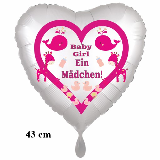 Baby-Girl-Ein-Maedchen-Luftballon-aus-Folie-zu-Geburt-und-Taufe