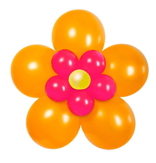 ballon-set-flower-orange-Blume-Bluete-Ballondekoration-Latexballons-Dekoration-Geburtstagsdekoration-Geburtstagsdeko-Kindergeburtstagsdekoration-Selbstbau