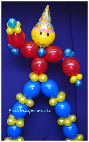 Ballondeko Luftballonfigur aus Kettenballons. Dekoration zum Geburtstag