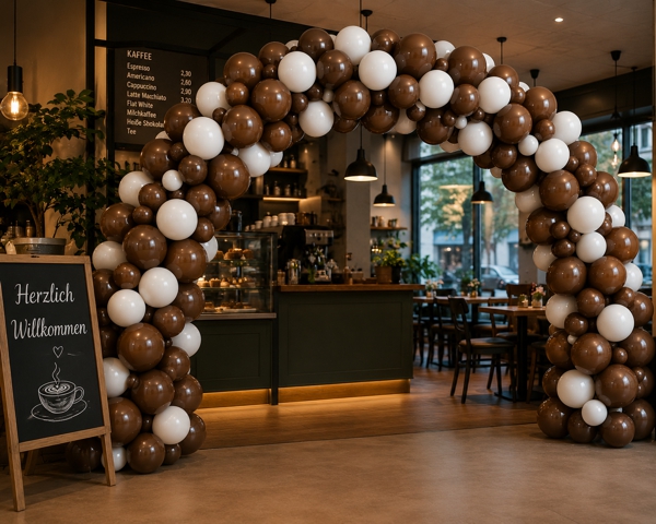 Ballongirlande Choco im Kaffeegesch&auml;ft