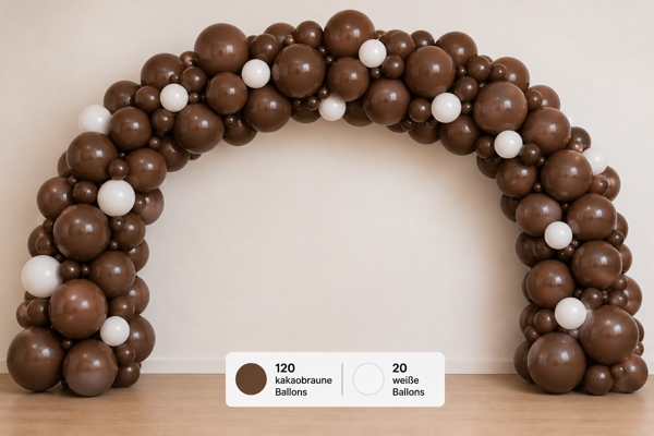 Ballongirlande Chocolate White