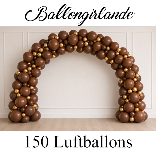 Ballongirlande Chocolate Gold