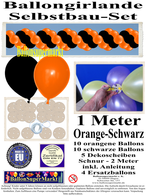 ballongirlande-selbstbau-set-girlande-aus-luftballons-zum-selbermachen-orange-schwarz-1m
