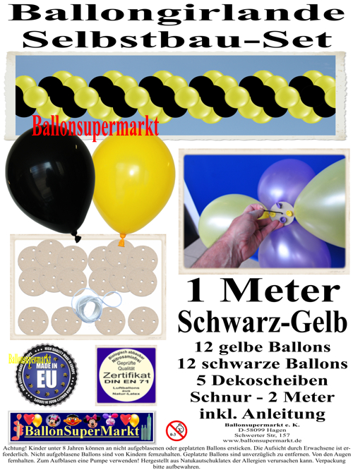 ballongirlande-selbstbau-set-girlande-aus-luftballons-zum-selbermachen-schwarz-gelb-1m