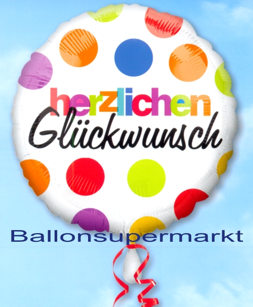 Herzlichen Glückwunsch Luftballon mit ballongas Helium, Ballongrüße! Sag es mit Ballons!