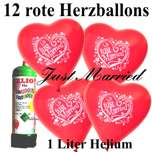 ballons-helium-super-mini-set-rote-herzluftballons-just-married-frisch-verheiratet-hochzeit