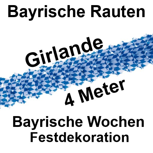 Bayrische Rauten Festgirlande 4 Meter