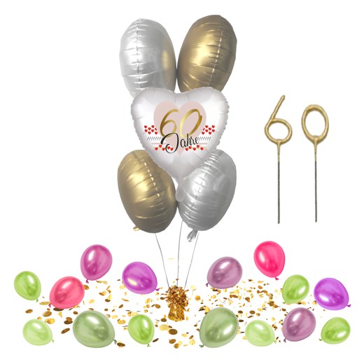Bouquet aus Heliumballons zum 60. Geburtstag