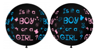 Gender Reveal Luftballon Rosa und Blau