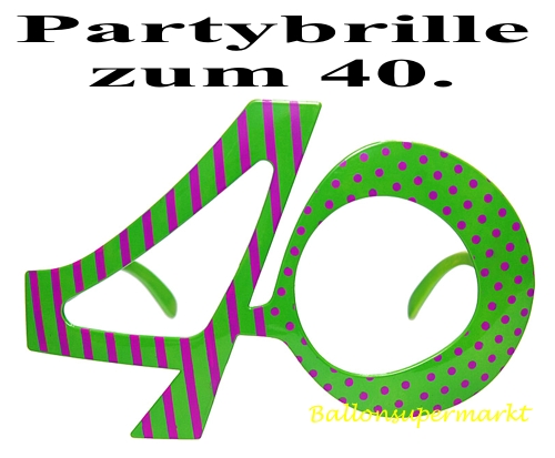 Partybrille 40, zum 40. Geburtstag