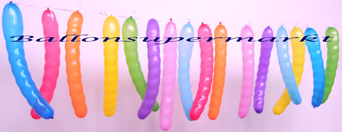bunte Partydekoration mit Spiralen-Luftballons