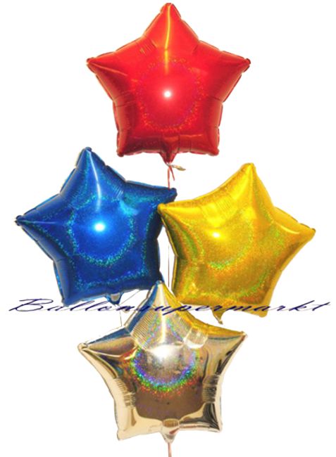 Silvesterdeko-Holo-Stern-Luftballons