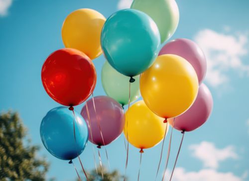 Bunte Luftballons mit heliumfüllung