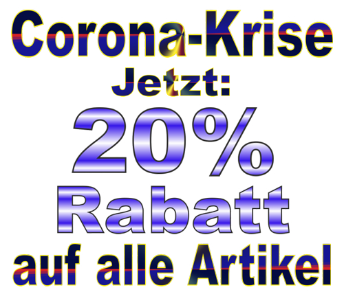 Corona Krise: Jetzt 20% Rabatt auf alle Artikel im Ballonsupermarkt-Onlineshop! Corona Krise: Jetzt 20% Rabatt auf alle Artikel im Ballonsupermarkt-Onlineshop!