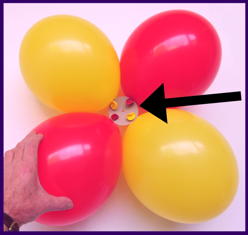 Dekoscheibe mit Luftballons