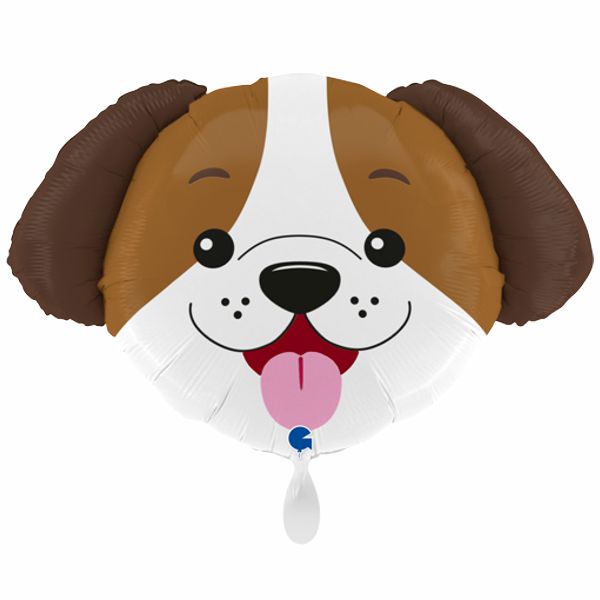 Hundekopf Luftballon aus Folie