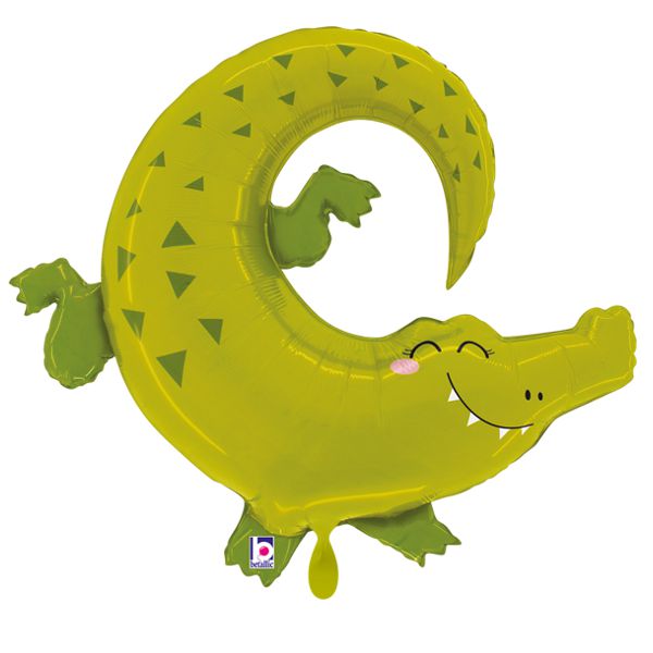 Dschungle Alligator, Krokodil Luftballon aus Folie
