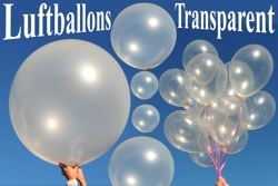 Durchsichtige, transparente Luftballons