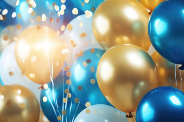 Festliche Stimmung mit Metallic-Luftballons Festliche Stimmung mit Metallic-Luftballons