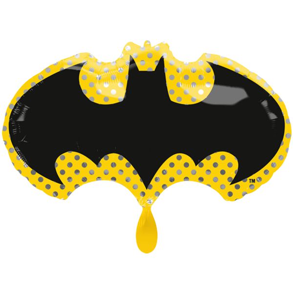 Folienballon-Batman-Symbol-Luftballon-Dekoration-Geschenk-Superhelden-Kindergeburtstag-Batman