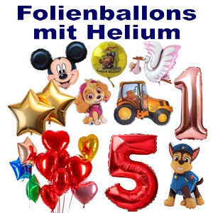 Folienballons mit Helium