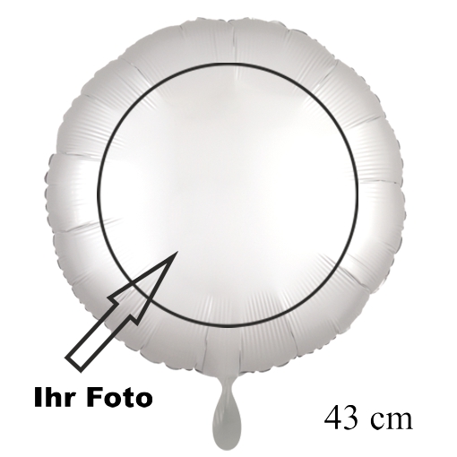 Fotoballon, Luftballon mit Ihrem Foto in Rundform, 43 cm Rundballon