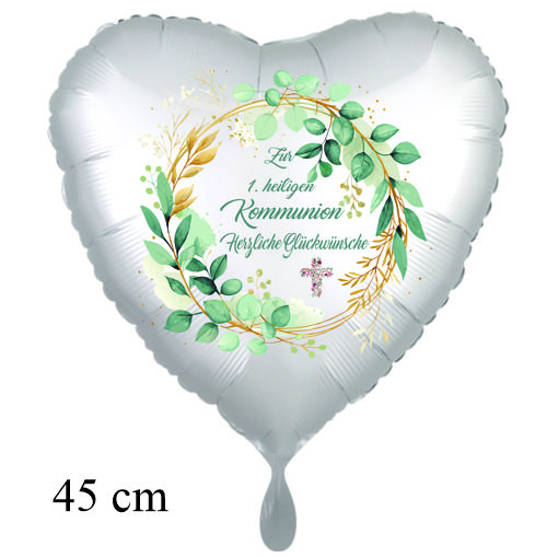 Fotoballon Herzform zur Kommunion 2. Seite