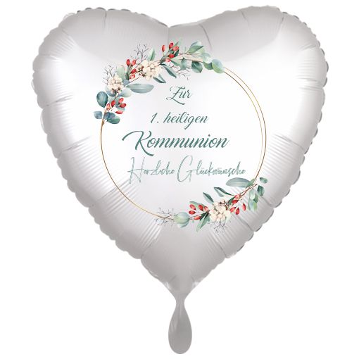 Fotoballon Herzform zur Kommunion 2. Seite