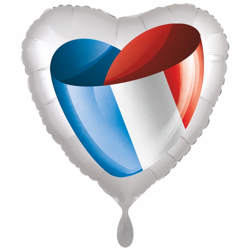 Frankreich Herzballon mit Ballongas