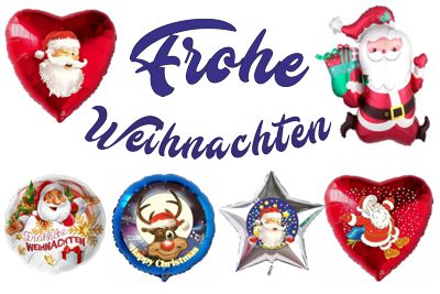 Frohe Weihnachten Luftballons mit Helium