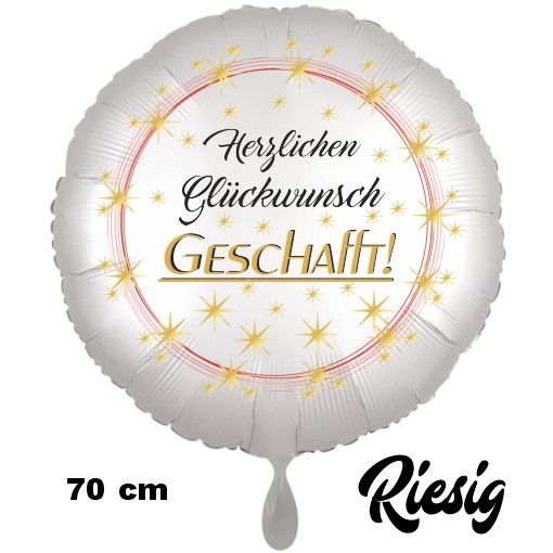 Geschafft!-Herzlichen-Glueckwunsch-weisser-Rundluftballon-70cm-heliumgefuellt