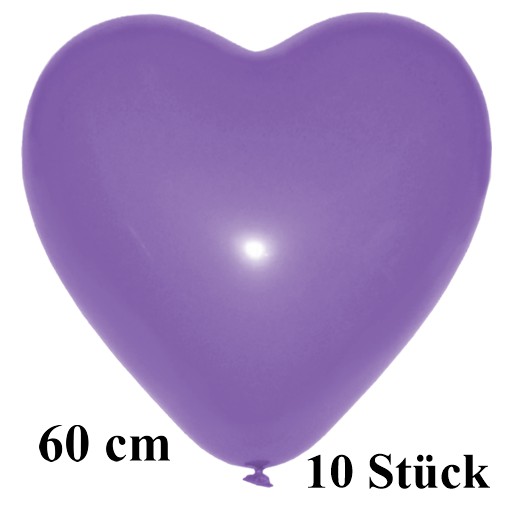 herzluftballons-farbe-lila-60-cm 10 stück