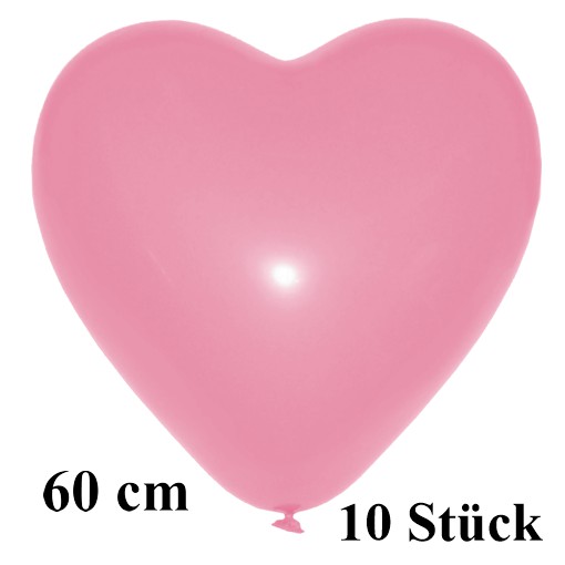 herzluftballons-farbe-rosa-60-cm 10 stück