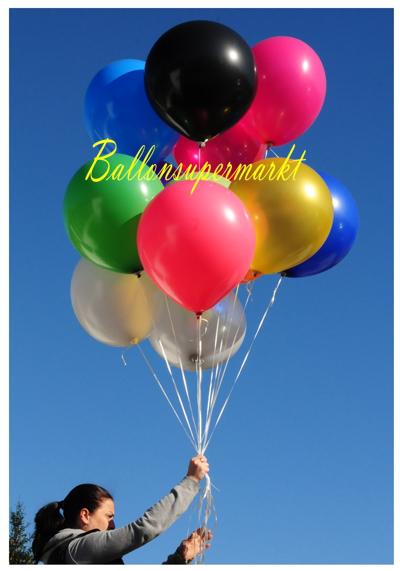 Luftballons 48 cm Ballontraube mit Ballongas Helium, Partydekoration, Festdekoration