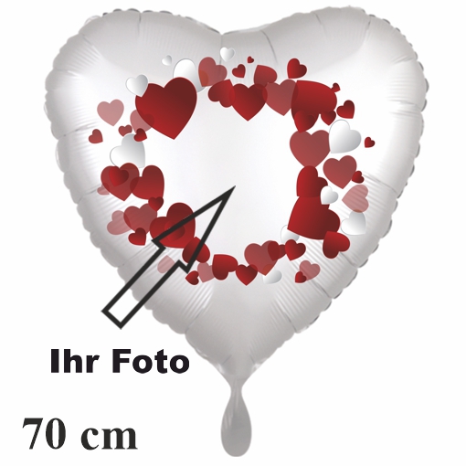 Großer Fotoballon Hearts 2 Vorlage