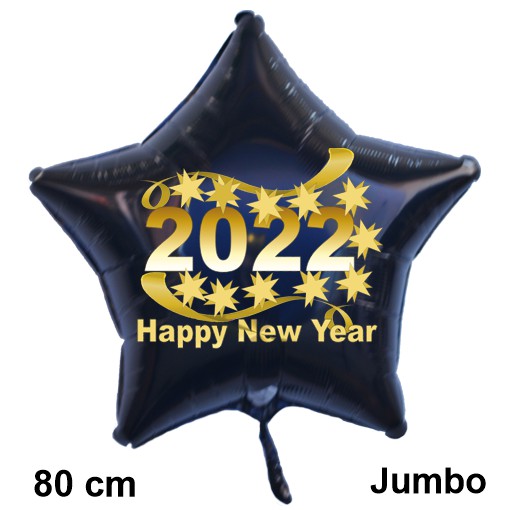 Riesengrosser-Sternballon-Silvester-2022-Happy New Year