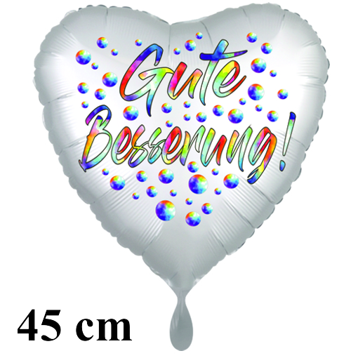 Gute Besserung Luftballon 45 cm, Rainbow, ohne Helium