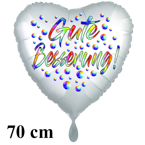 Gute Besserung Luftballon 70 cm, Rainbow, ohne Helium