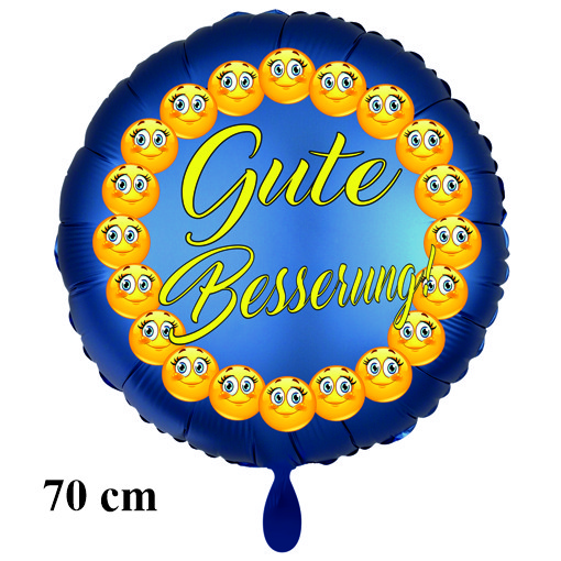 Gute Besserung Smileys Luftballon mit Ballongas-Helium