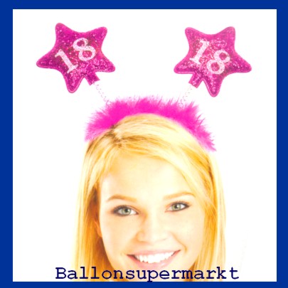 Haarreif zahl 18, geburtstagsparty-dekoration zum 18, Geburtstag