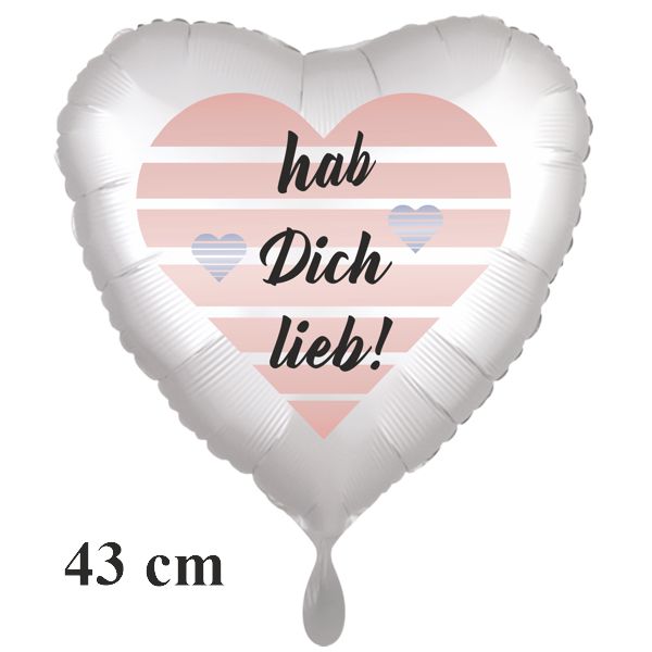 hab dich lieb! Luftballon aus Folie