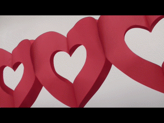Herz-Rahmen Girlande Rot, Festdekoration zu Liebe und Hochzeit