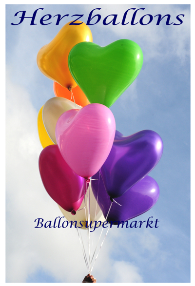 Herzballons vom Ballonsupermarkt-Onlineshop