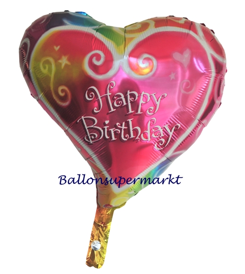 Geburtstags-Luftballon-Happy-Birthday-Herzluftballon