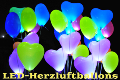 herzluftballons mit LED